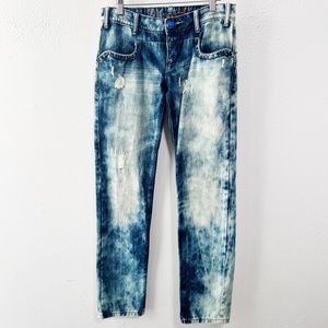 Desigual womens acid stone wash straight leg jean size 38\6